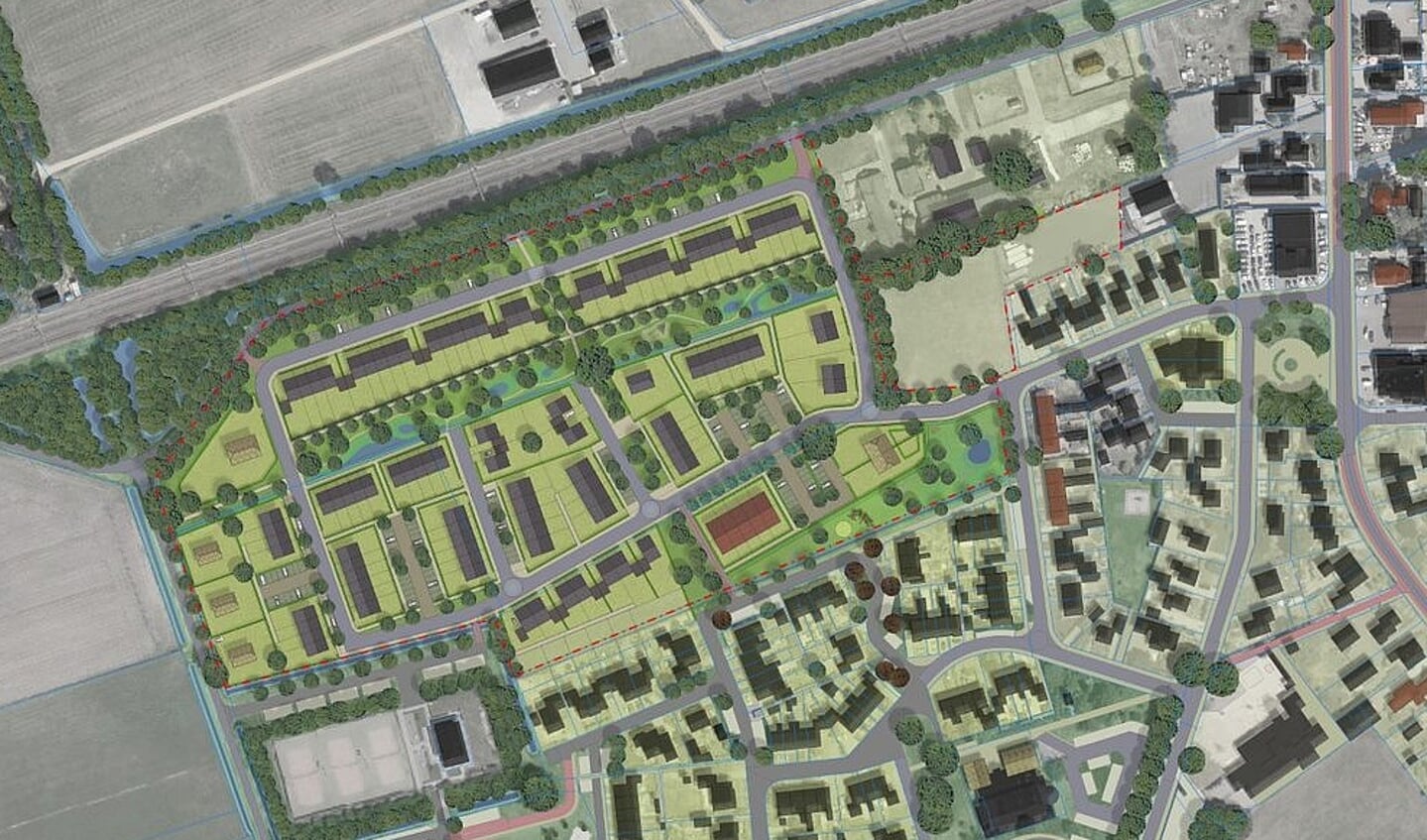 Het plangebied voor de nieuwe wijk Wulperveld in Stroe, waar 112 woningen gebouwd gaan worden.