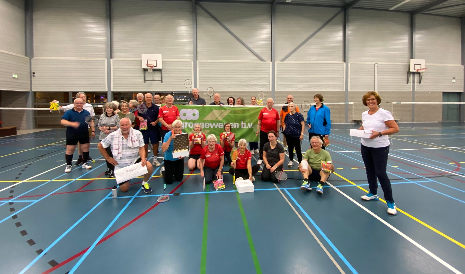 De Donderdagmorgen (Domo) groep van Irene Badminton Bilthoven