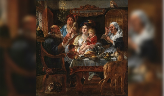 <p>Jacob Jordaens, <em>Zo de ouden zongen, zo piepen de jongen</em>, ca. 1640 – 1645</p>