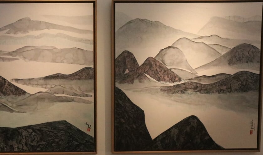 Wai Hong Landschappen van bergen en water worden in het geheim gedeconstrueerd tot wulpse vrouwenlichamen.