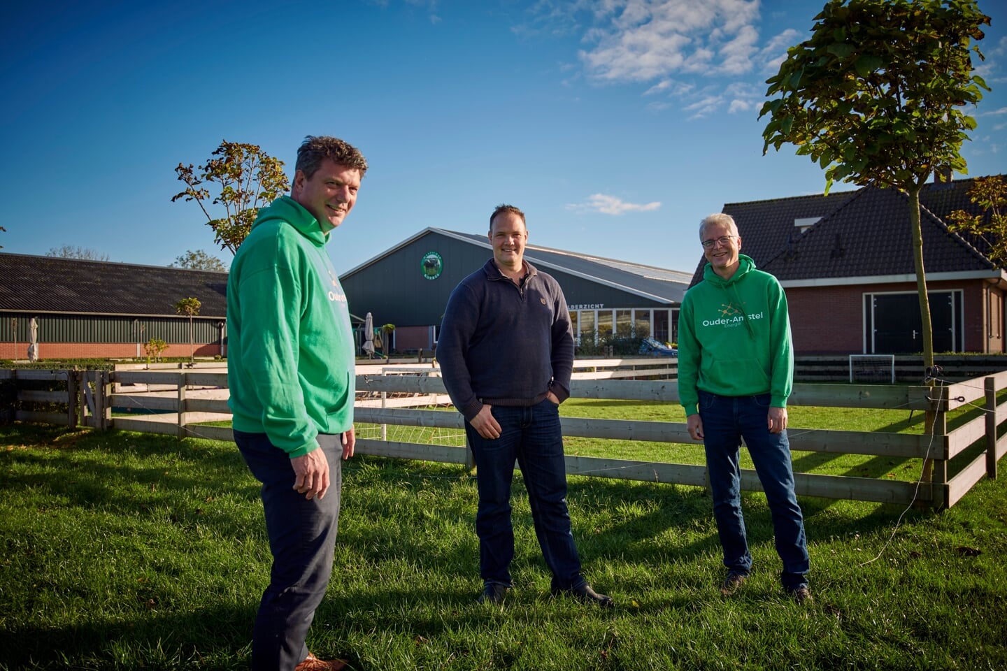 Vlnr Niek van Rens, Richard Korrel, Albert Jan Huizing.