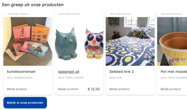produkten van bijzondere kunstenaars