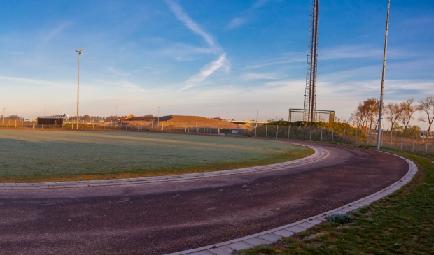 De fraaie atletiekbaan van AV Badhoevedorp