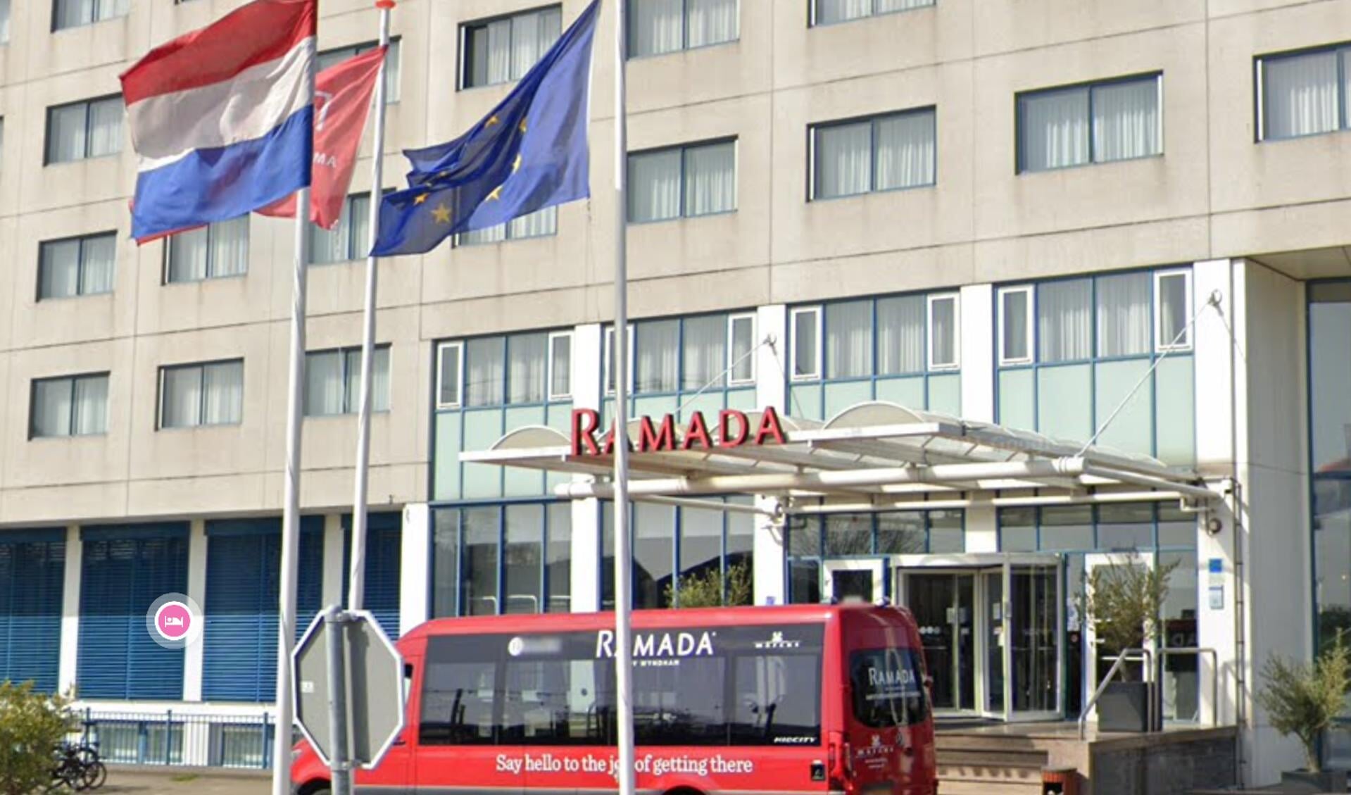 Het Ramada hotel aan de Sloterweg in Badhoevedorp.