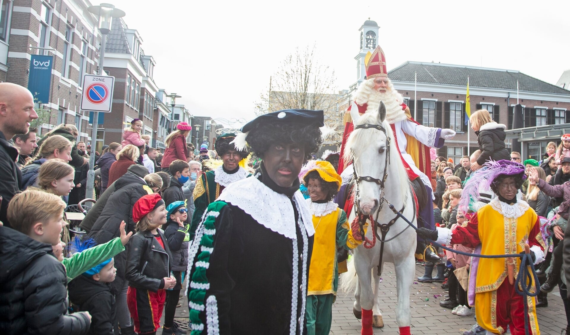 Impressie van de intocht vorig jaar in Barneveld.