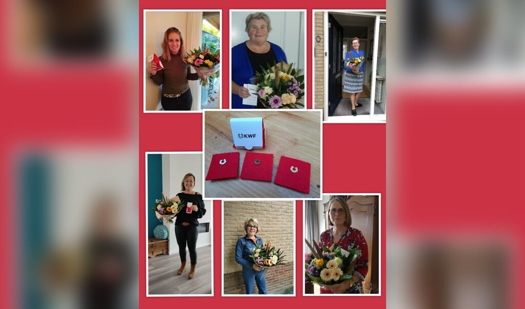 Deze dames hebben al 10, 20 en zelfs 30 jaar gecollecteerd voor de KWF. Bedankt Intratuin Barneveld voor de prachtige bloemen.