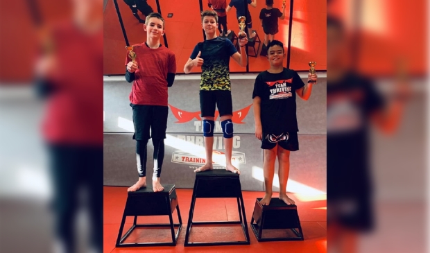 Zane Koetsenruijter wint goud bij de Kids & Teen grappling competition in Heerlen