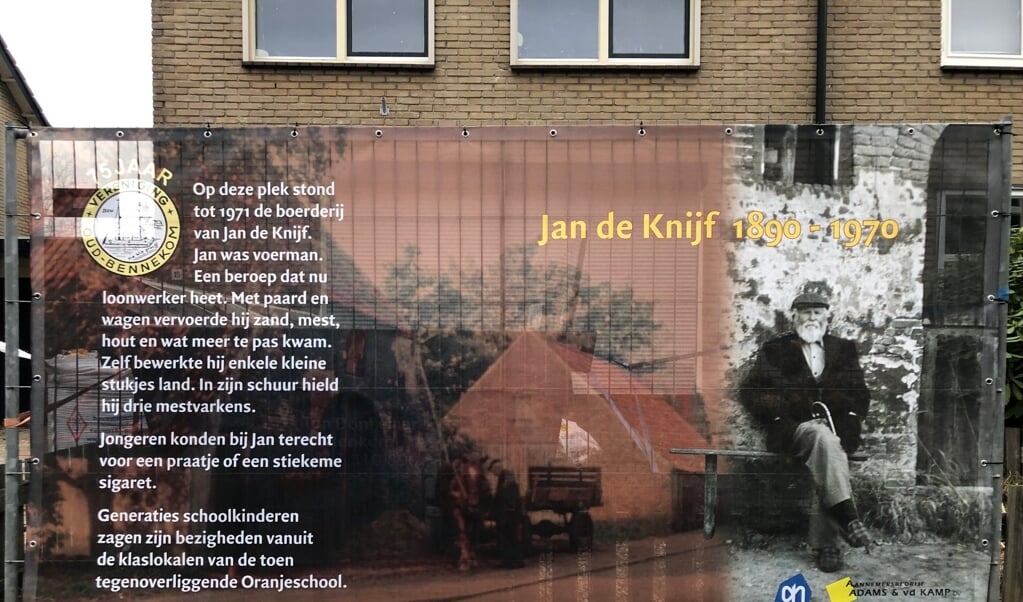 Het fotodoek van Jan de Knijf in de Schoolstraat.