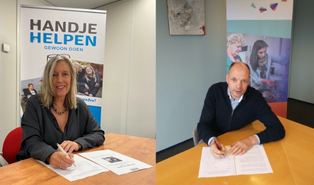 <p>De ondertekening van het convenant.</p>