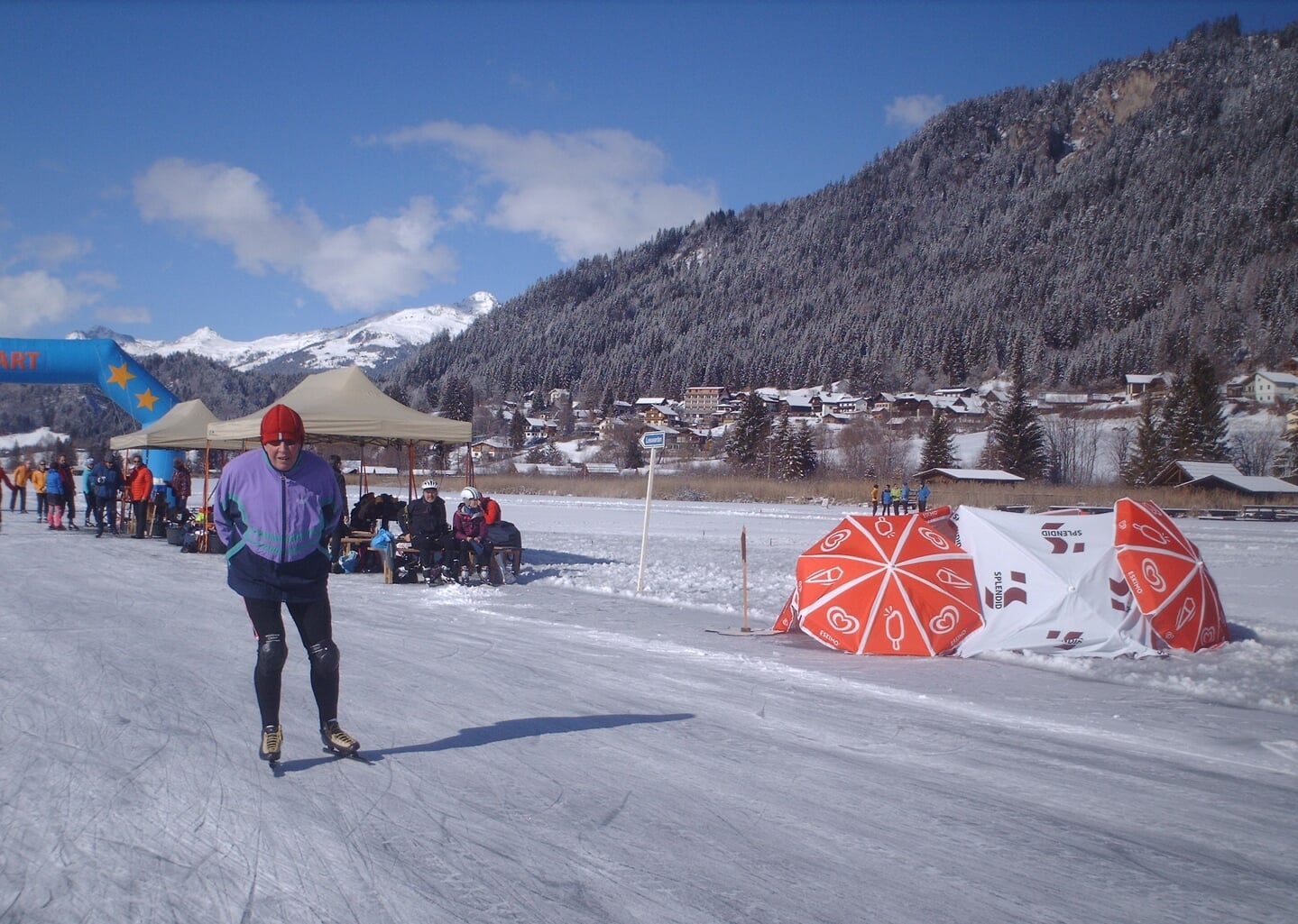 Tijdens de alternatieve Elfstedentocht van 2009.