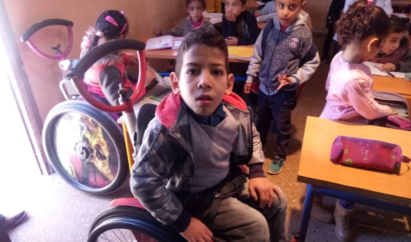 De gehandicapten in Marokko zijn altijd heel blij met hetgeen Mohammed via zijn stichting heeft ingezameld.