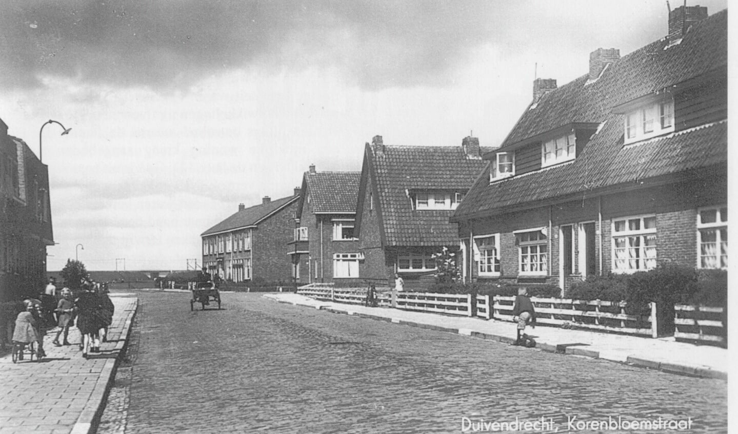 Ansichtfoto Korenbloemstraat met uitzicht op spoordijk.