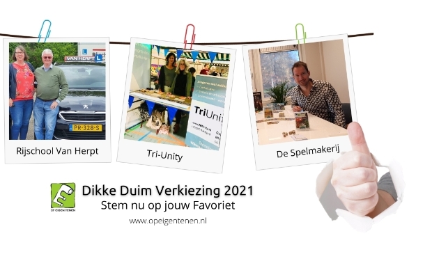 De drie genomineerden voor de Dikke Duim verkiezing 2021
