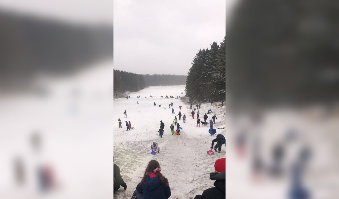 De heuvel in het Amsterdamse Bos was zondag favoriet.