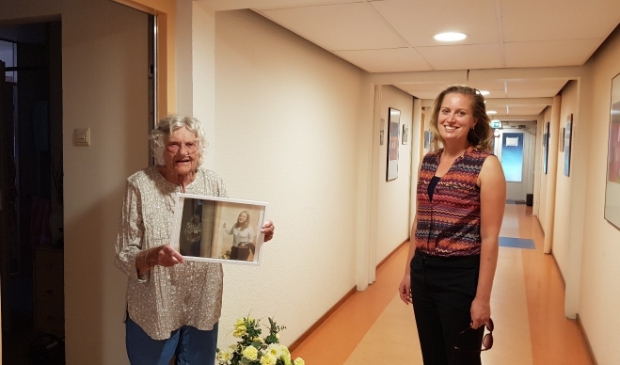 Thirsa eerder dit jaar bij de boodschappenservice