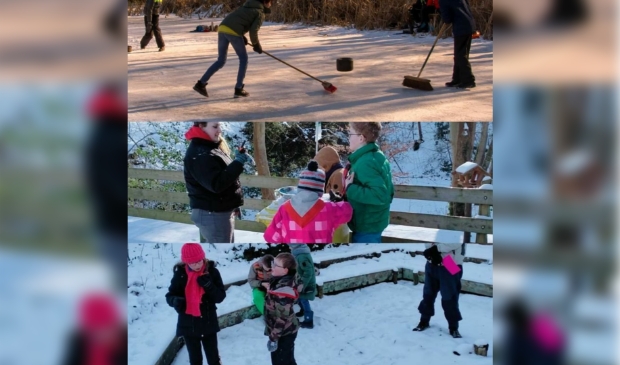 Zeeverkenners en waterwelpen sneeuw en ijspret