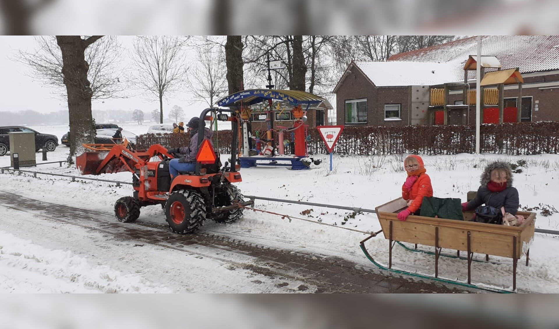 met de slee naar de PBS in De Glind