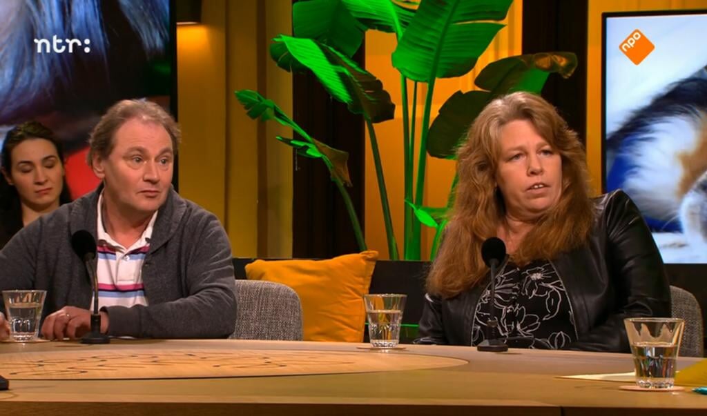 Ed Flameling (links) en Corita Both (rechts) in televisieprogramma De Nieuwe Maan 