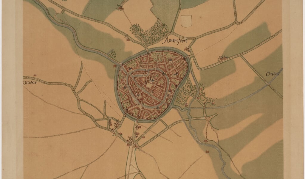 Oudste stadsplattegrond Amersfoort – datering circa 1570, reproductie circa 1930