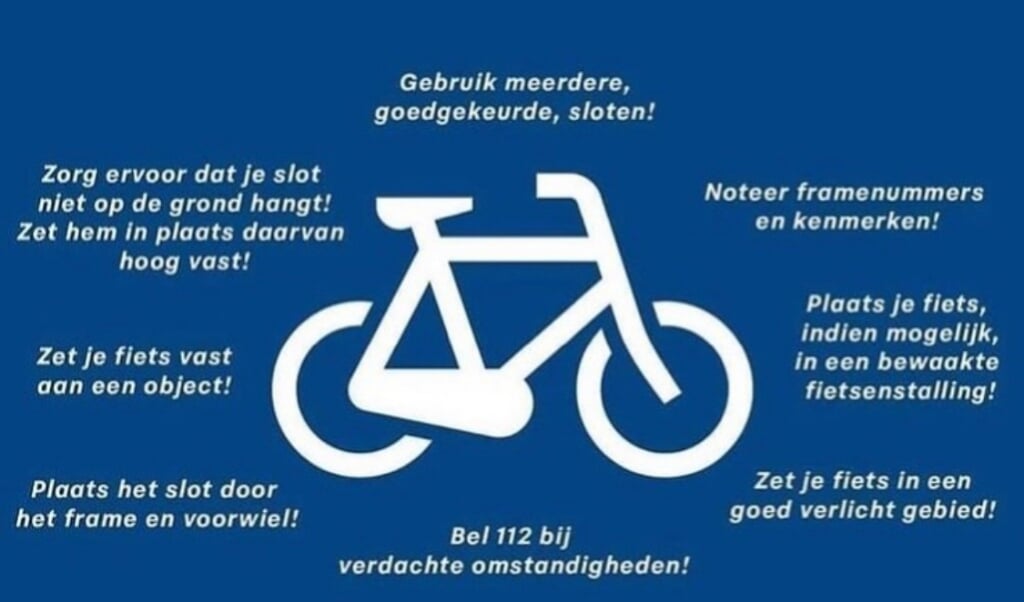 Tips van de politie om diefstal van een fiets te voorkomen