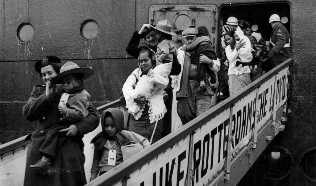aankomst Kota Inten in Rotterdam, 1951