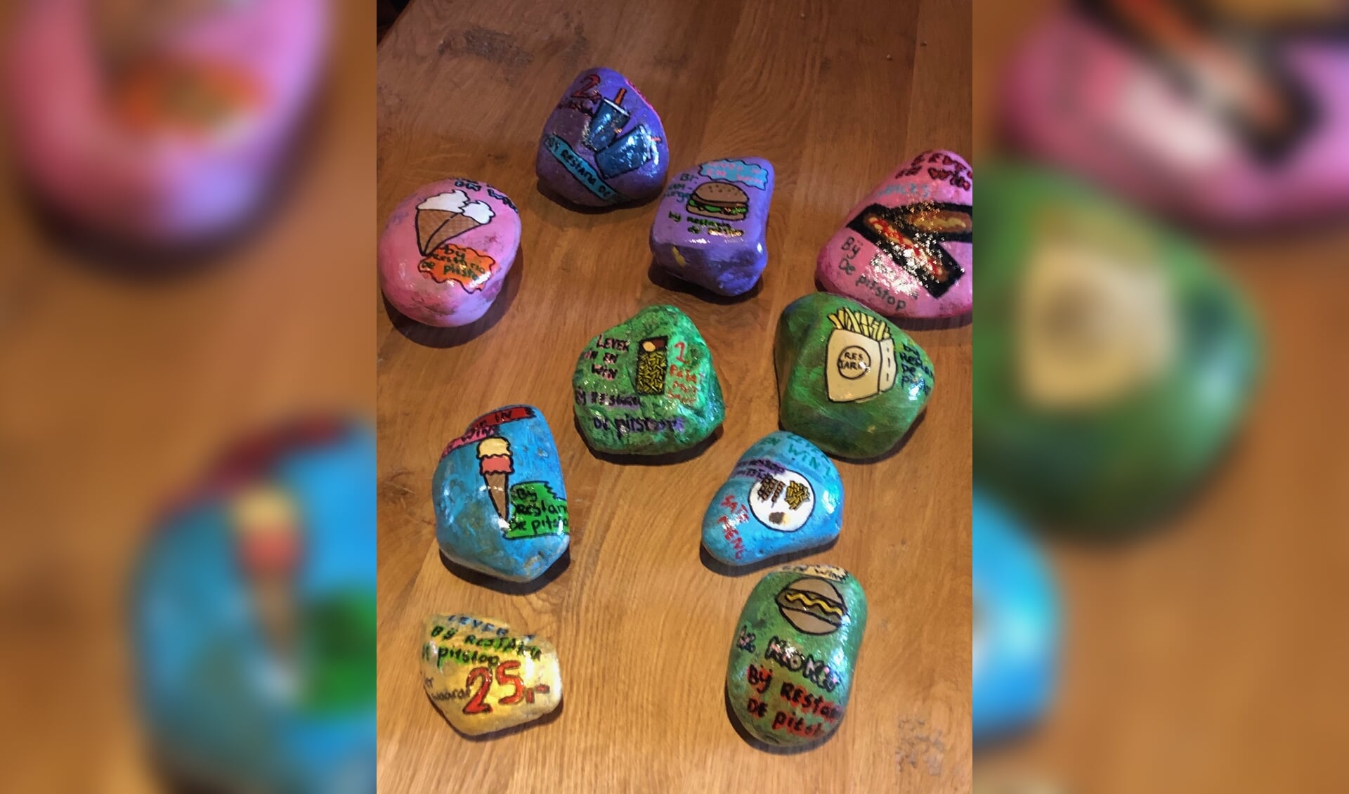 De beschilderde Happy Stones