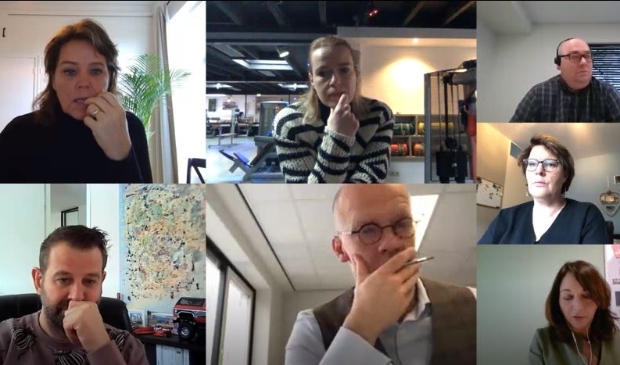 <p>Leden van de Denktank tijdens een eerdere online vergadering.</p>