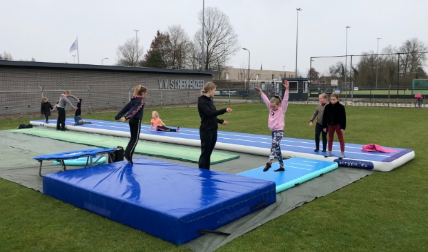 Eerste turntraining bij VV Scherpenzeel