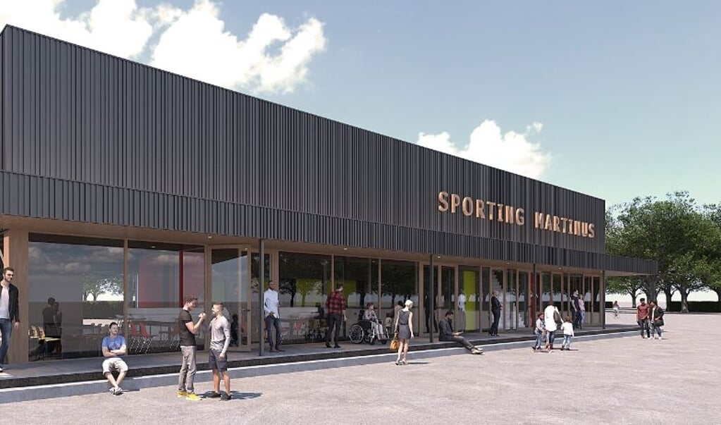 Impressie van het nieuwe clubhuis van Sporting Martinus.