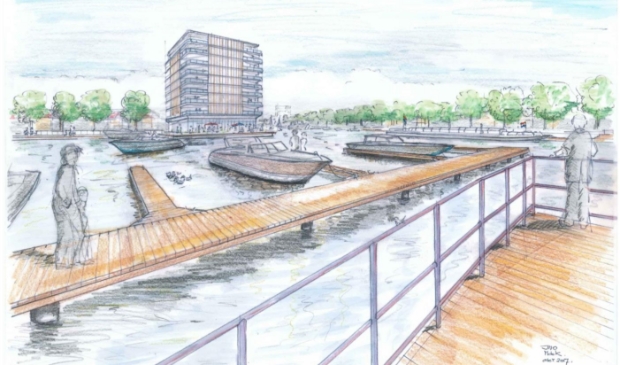 Impressie van de toekomstige haven.