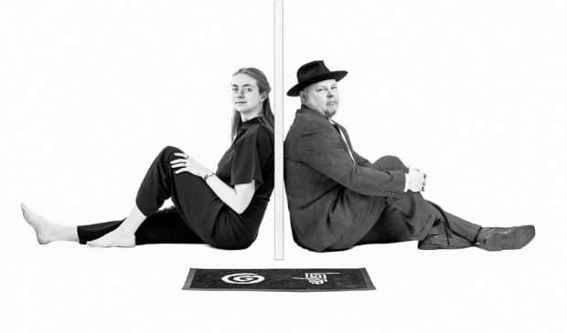 <p>Eva Meuwissen (Per Expressie) en Bernard van Gellekom (Studio-FCG):'Dit is té leuk om níet te doen'.</p>