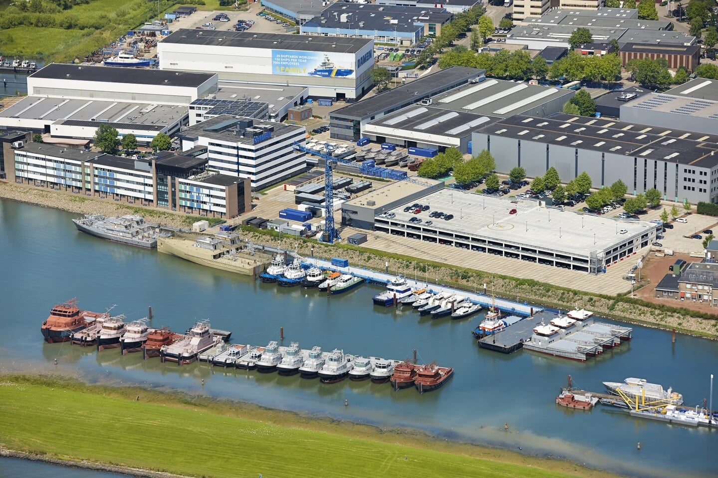 Het bedrijf Damen Shipyards in Gorinchem