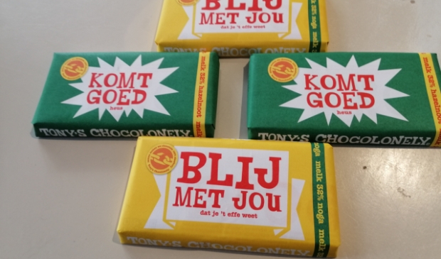 choco reep met tekst