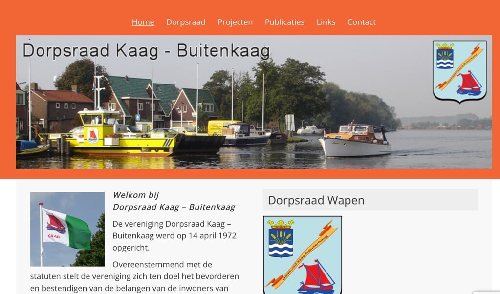 De website van de dorpsraad Kaag- Buitenkaag. Hoe lang zijn ze nog samen? 