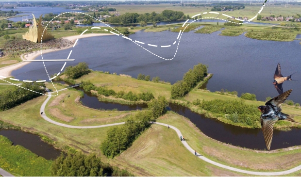 Visieschets ontvangstgebied Veerplas