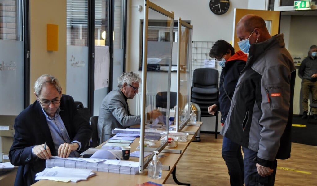 Het stembureau in De Glind.