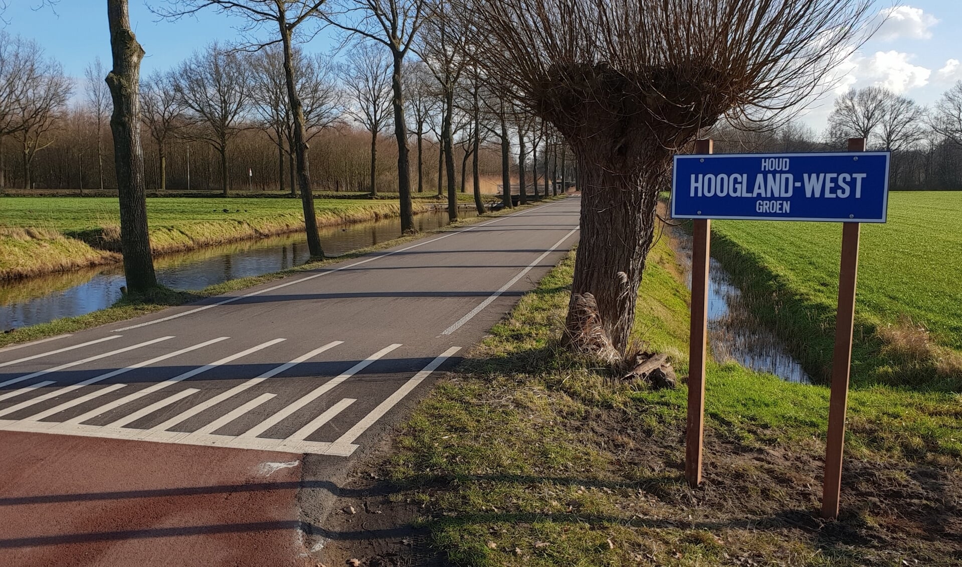 Plaats waar het bord stond (Malesluispad/Slaagseweg Hoogland-West