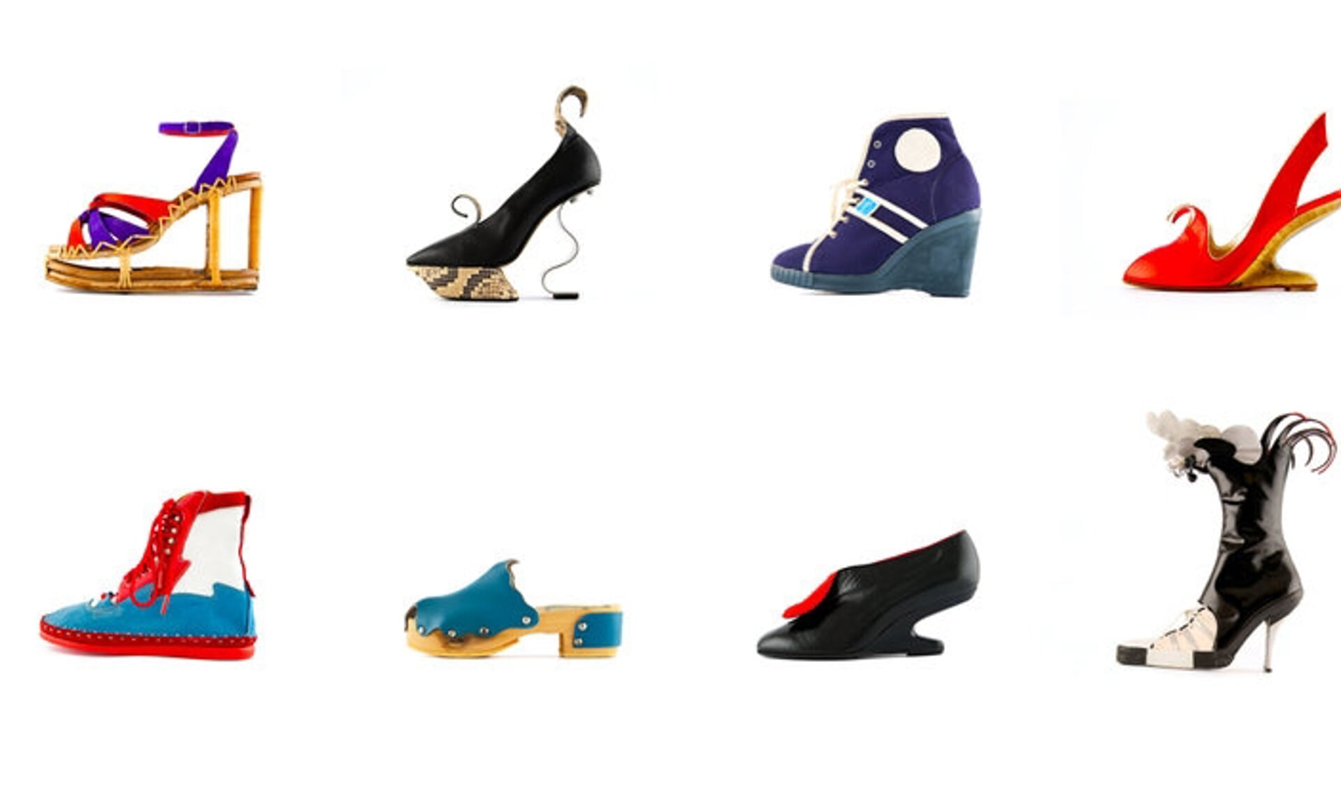 Explosief kleurgebruik is kenmerkend voor elke schoen die Jan Jansen ontwierp. 