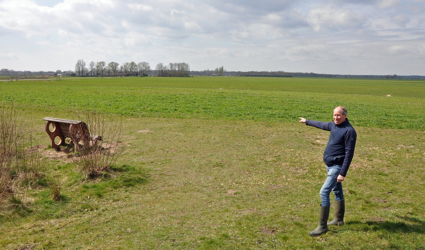 Robert van Motman protesteerde vorig jaar met Vereniging Vrij Polderland tegen de mogelijke plaatsing van windturbines in de Eempolder.