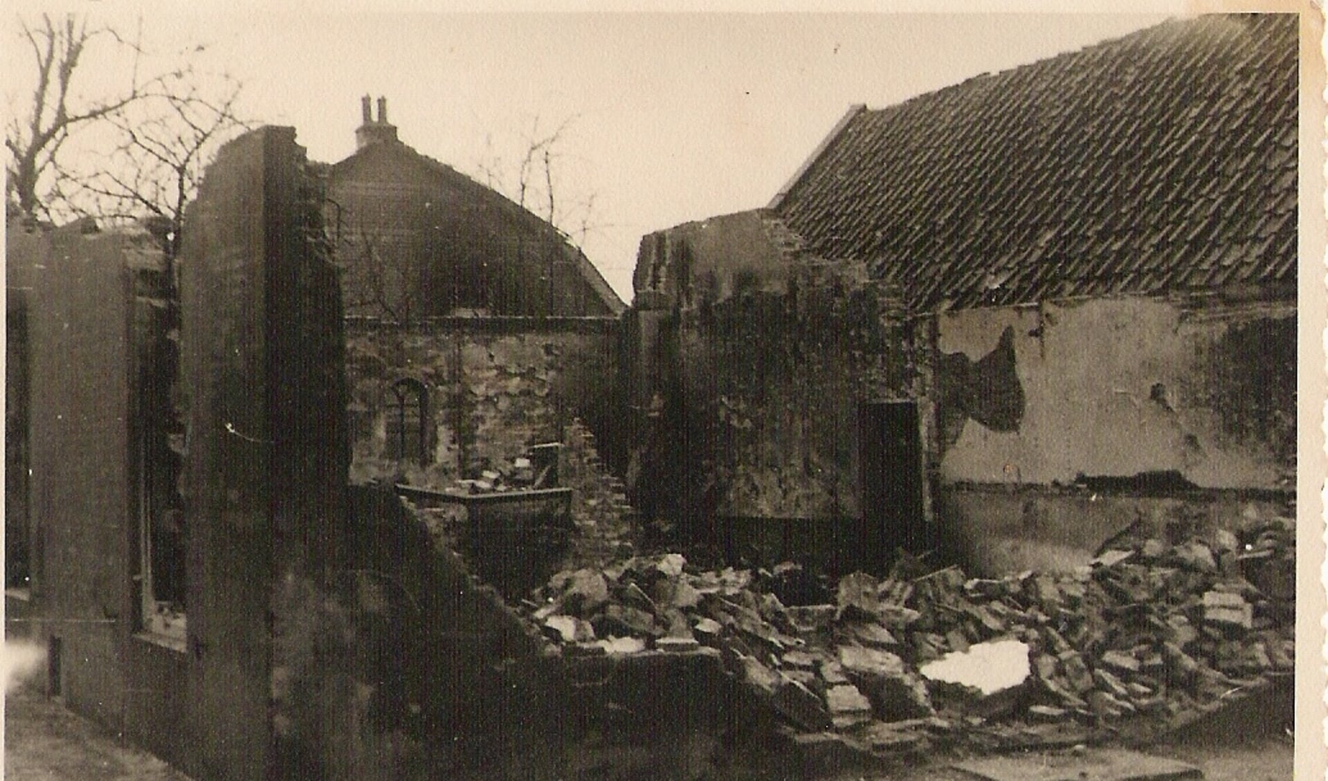 Gebombardeerd huis in 1944