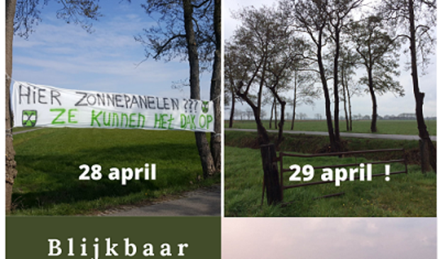 Verdwenen spandoek Grote Melmweg Soest