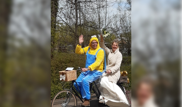 Het bruidspaar en route
