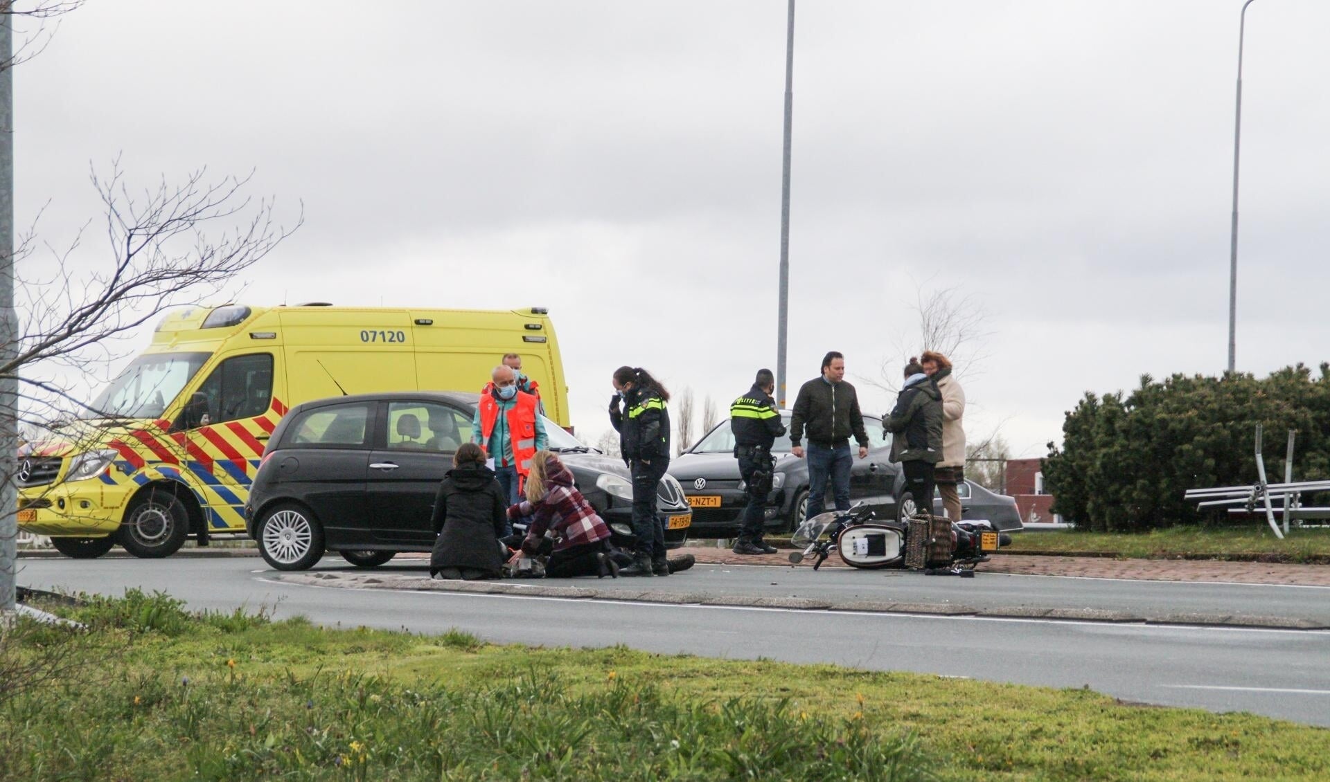 Ongeval op de rotonde van de Amersfoortseweg.