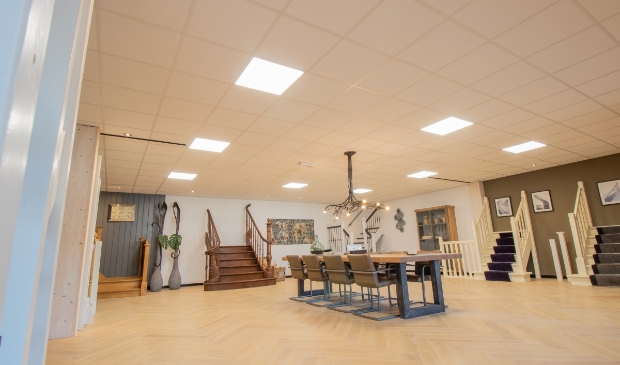 De showroom. Eén van de ruimtes die voorzien is van LED.