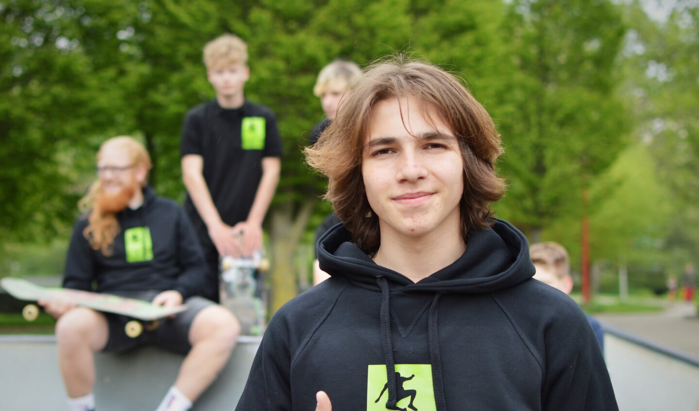 Martin Kostadinov (17 jaar): ‘Met de skateschool hoop ik dat meer jongeren de kick ontdekken wanneer je een nieuwe trick leert.’ 