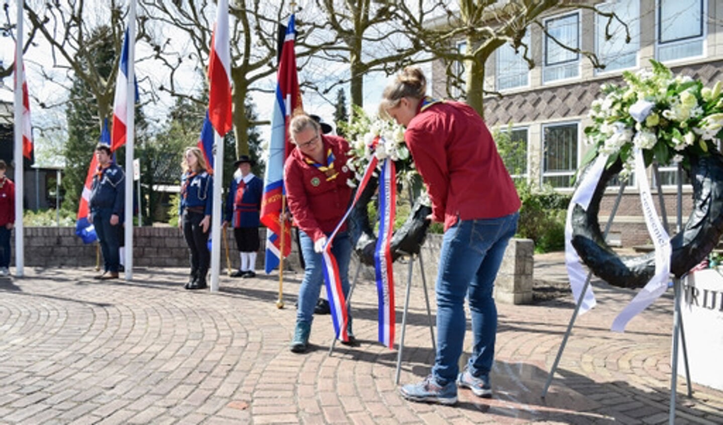 Ook in Soesterberg werkten scouts mee aan de herdenking.