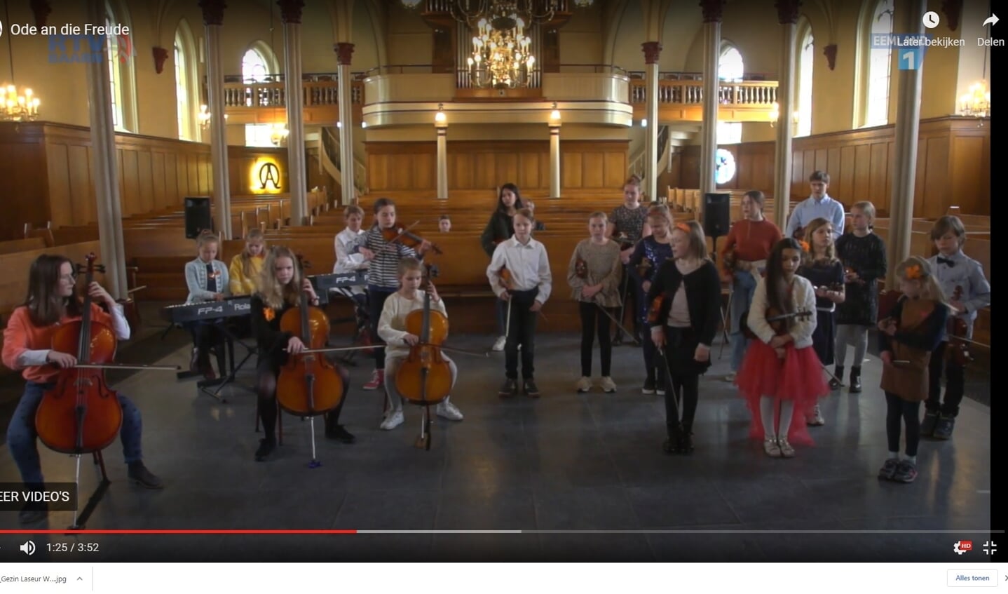 Ode an die Freude door leerlingen van de Muziekschool Baarn Soest. 