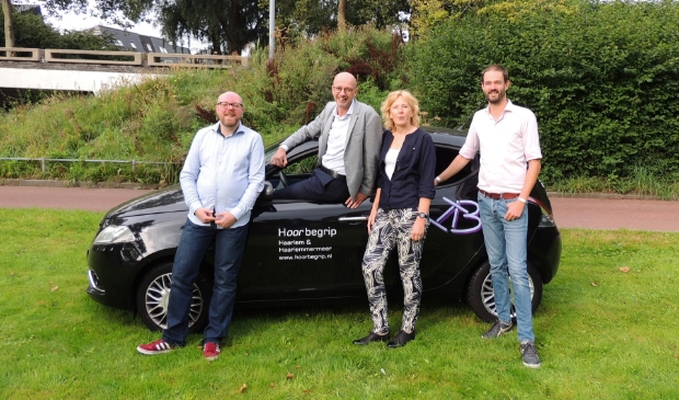 <p>Het team van Hoorbegrip v.l.n.r. Rex Wierenga, Erik Lodewijk, Herma Minnaard en Bart Alegra.</p>