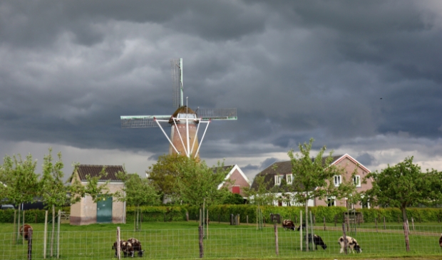 <p>Zicht op de Werkhovense molen in het buitengebied van Bunnik</p>