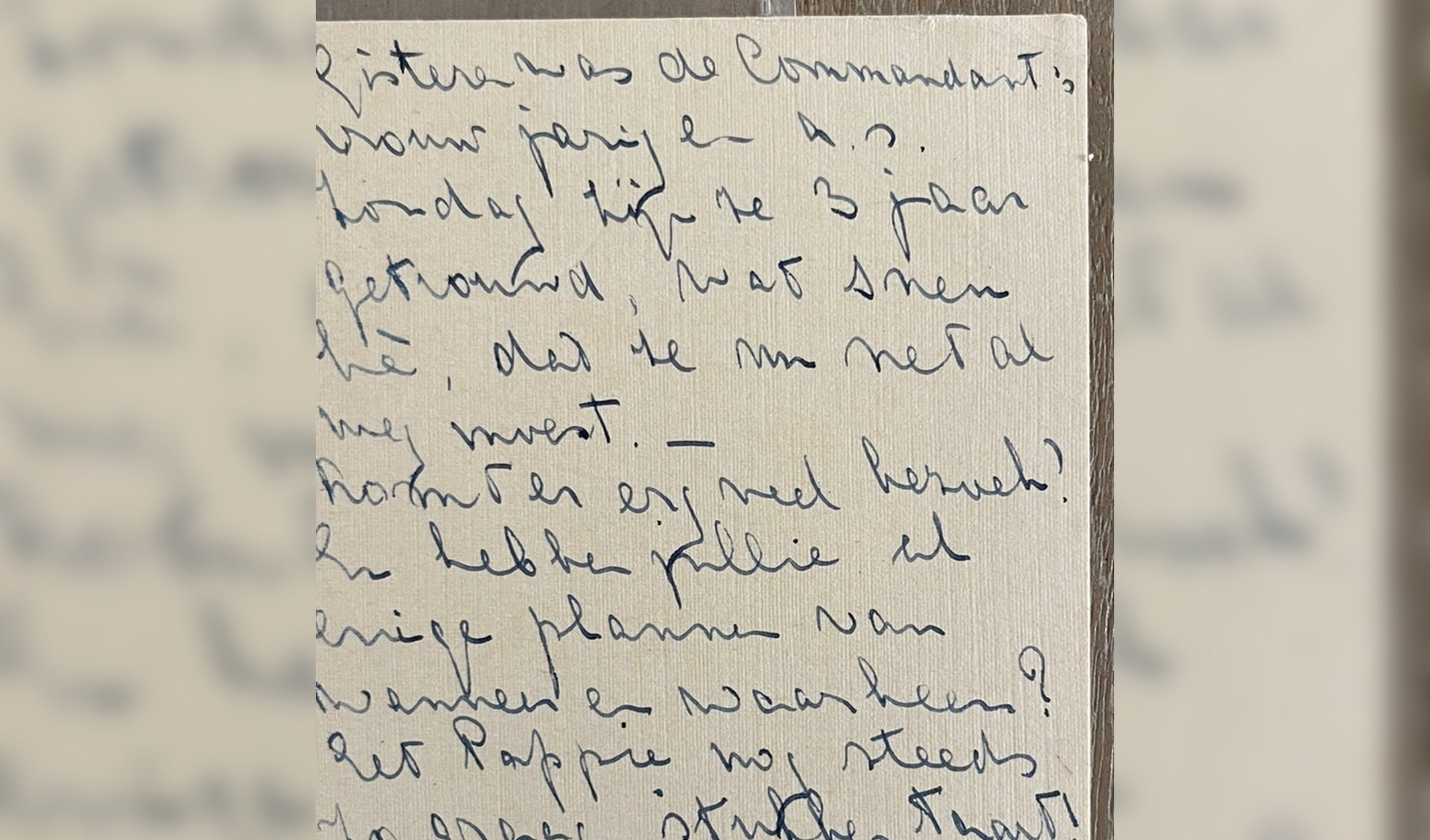Fragment uit brief Do over Duitse commandants vrouw
